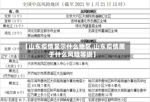 【山东疫情显示什么地区,山东疫情属于什么风险等级】-第3张图片