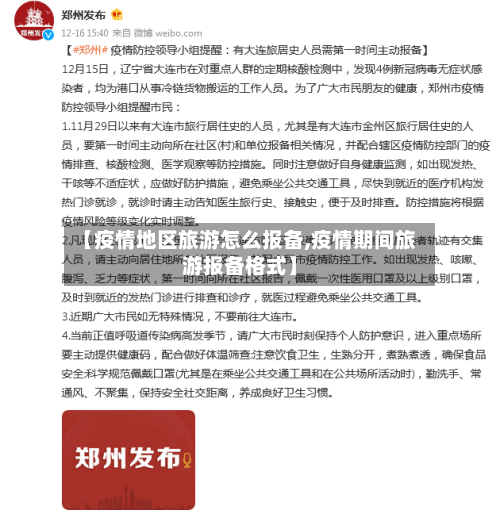 【疫情地区旅游怎么报备,疫情期间旅游报备格式】