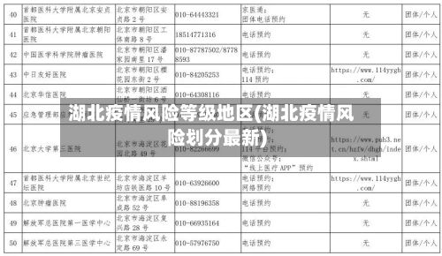 湖北疫情风险等级地区(湖北疫情风险划分最新)-第3张图片