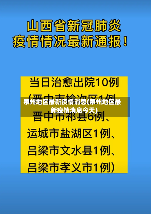 泉州地区最新疫情消息(泉州地区最新疫情消息今天)