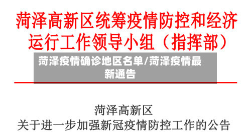 菏泽疫情确诊地区名单/菏泽疫情最新通告-第2张图片