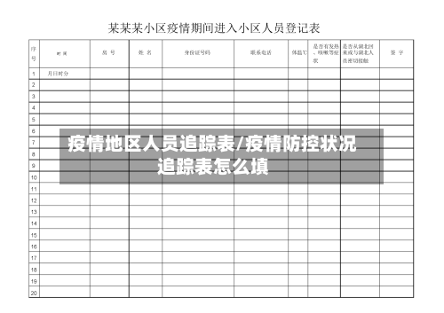 疫情地区人员追踪表/疫情防控状况追踪表怎么填