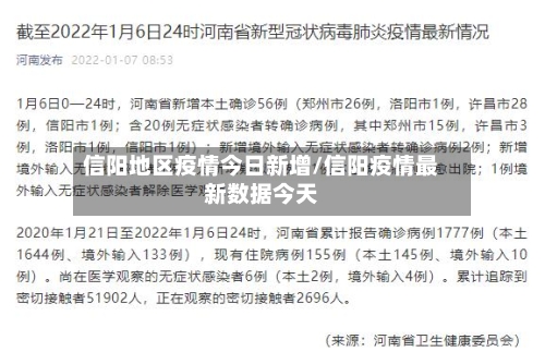 信阳地区疫情今日新增/信阳疫情最新数据今天