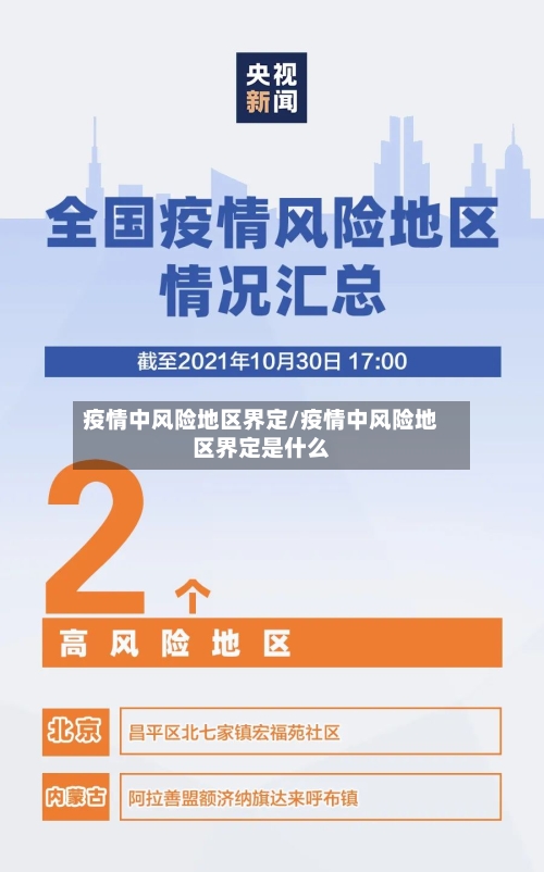 疫情中风险地区界定/疫情中风险地区界定是什么