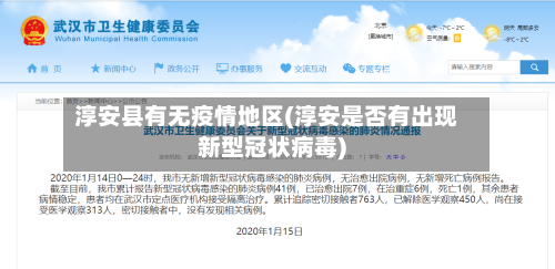 淳安县有无疫情地区(淳安是否有出现新型冠状病毒)-第3张图片