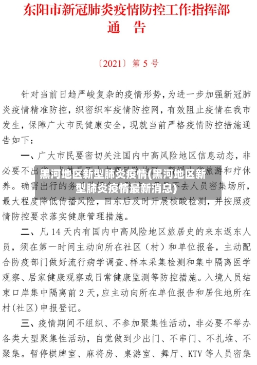 黑河地区新型肺炎疫情(黑河地区新型肺炎疫情最新消息)-第2张图片